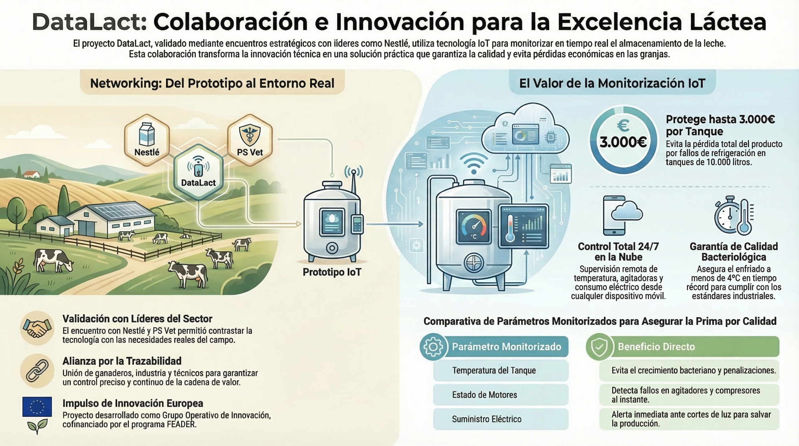 Datalact. Colaboracion e innovacion Networking DataLact-Nestlé para ver resultados de estudio de GO