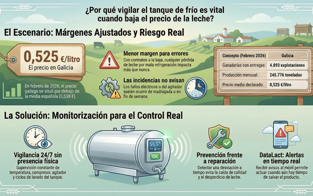 Cuando cambia el precio de la leche, vigilar el tanque de refrigeración todavía importa más